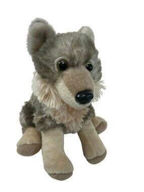 Wild Republic Gray Timber Wolf Plush 7" Stuffed Animal Cuddlekins Realistic